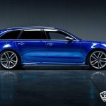 Audi RS6 Avant 750 hp ντυμένο με μεμβράνη μπλε χρωμίου