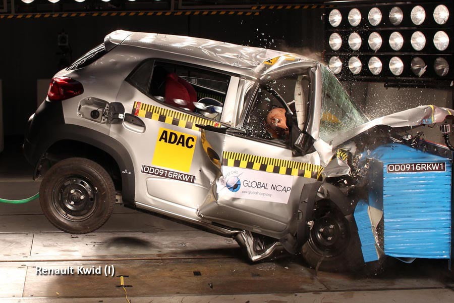 0 αστέρια σε crash tests 5 μοντέλων που πωλούνται στην Ινδία