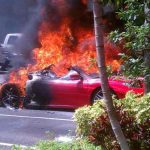 Ferrari F430 έπιασε φωτιά, ενώ ήταν σταθμευμένη