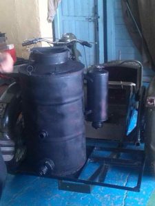 Μοτοσικλέτα που κινείται από την καύση ξύλων!