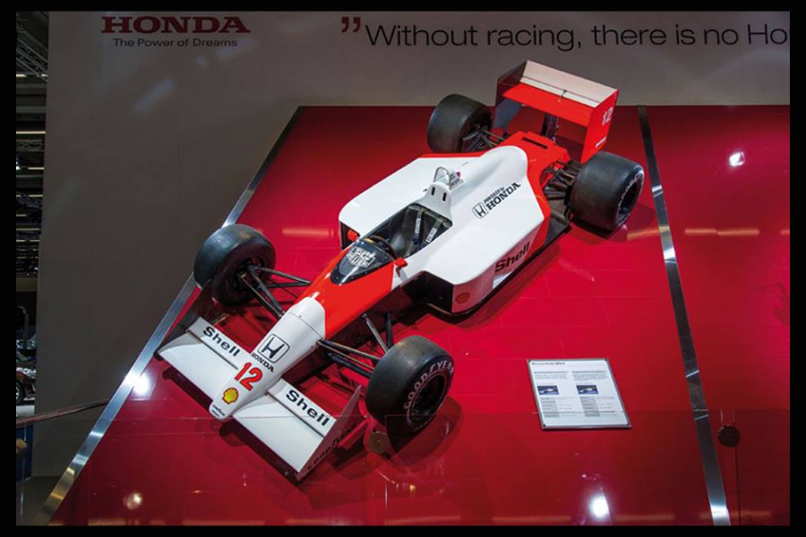 Η McLaren Honda MP4-4 του Senna στη Φρανκφούρτη