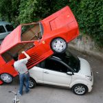 Ferrari Testarossa ρεπλίκα από χαρτοκιβώτια!