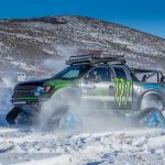 Ο Ken Block εν δράση με το όχημα χιονιού Ford F-150 RaptorTrax