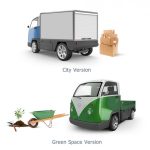 Ρετρό επαγγελματικό ηλεκτρικό εμπνευσμένο από το VW Kombi