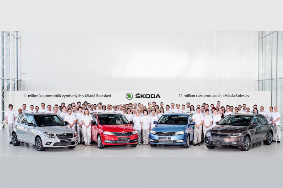 11 εκατομμύρια Skoda γιορτάζει το εργοστάσιο στη Mlada Boleslav