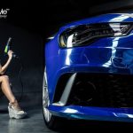 Audi RS6 Avant 750 hp ντυμένο με μεμβράνη μπλε χρωμίου
