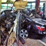 BMW 530i άνοιξε σαν κονσέρβα σε σφοδρότατη σύγκρουση