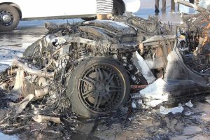 Κάρβουνο έγινε Lamborghini Gallardo από βλάβη στον κινητήρα