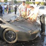 Κάρβουνο έγινε Lamborghini Gallardo από βλάβη στον κινητήρα