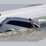 Βουτιά Audi Q7 με 3 επιβάτες σε παγωμένη λίμνη