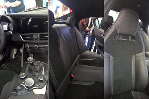 Το εσωτερικό της Alfa Romeo Giulia με δέρμα και ανθρακόνημα