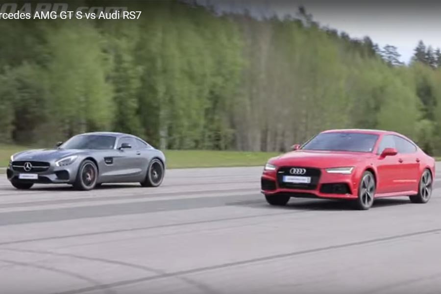 Κόντρα Mercedes-AMG GT S 510 hp VS Audi RS 7 560 hp (video)