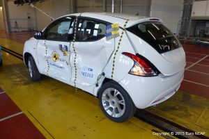 Πήρε φωτιά η Lancia Ypsilon στο crash test του Euro NCAP!