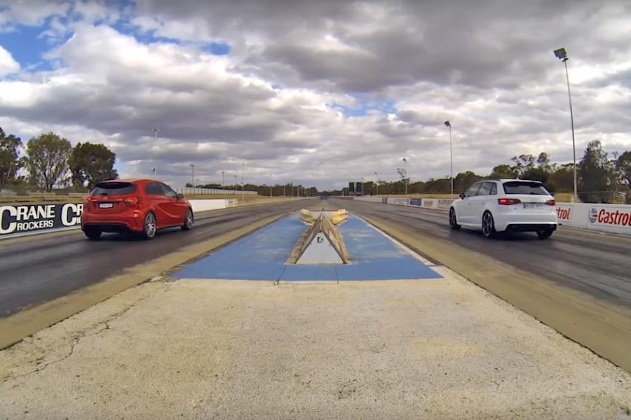 Κόντρα στα 0-400 μ. Audi RS 3 vs Mercedes-AMG A 45 (video)
