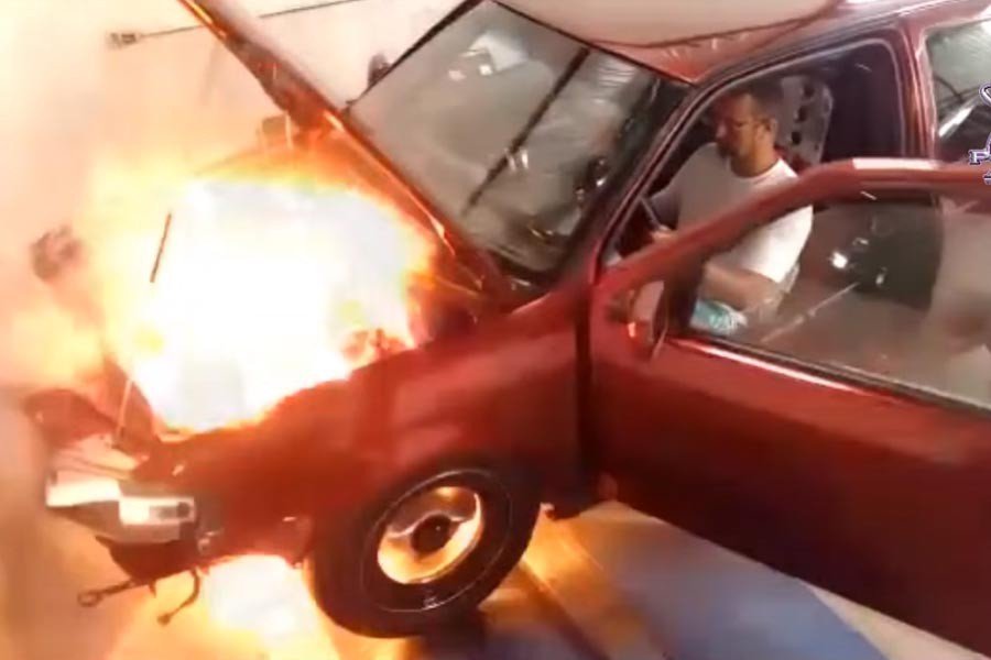 Βελτιωμένο VW Gol ανατινάχθηκε στη δυναμομέτρηση!