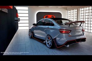 Lada Vesta με δύο τύπους αεροδυναμικού κιτ αμαξώματος