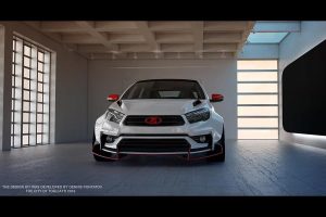 Lada Vesta με δύο τύπους αεροδυναμικού κιτ αμαξώματος