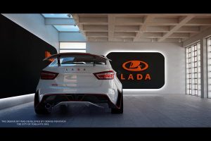 Lada Vesta με δύο τύπους αεροδυναμικού κιτ αμαξώματος