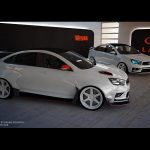 Lada Vesta με δύο τύπους αεροδυναμικού κιτ αμαξώματος