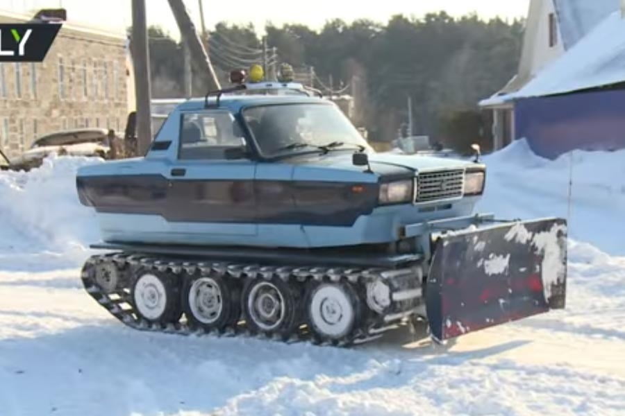 Lada 2107 σε έκδοση… εκχιονιστικού!