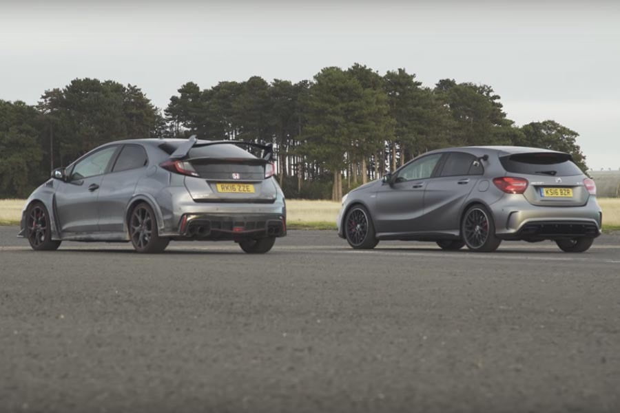 Honda Civic Type R vs Mercedes-AMG A45 (+video)