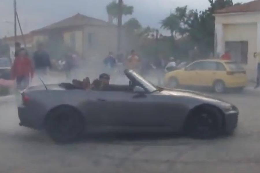 Πανηγύρι με ελληνικό Honda S2000 (+video)