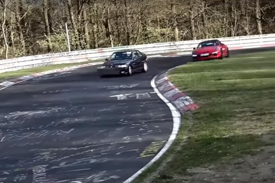 BMW τράκαρε Porsche στο Nurburgring και το έσκασε (+video)