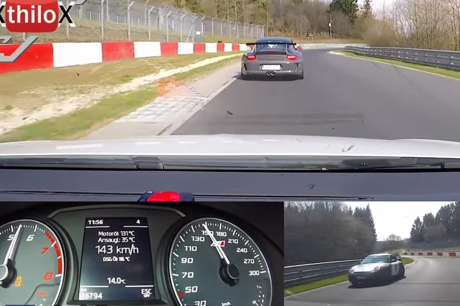 SEAT Leon Cupra «καταδιώκει» Porsche 911 στο Ring (video)