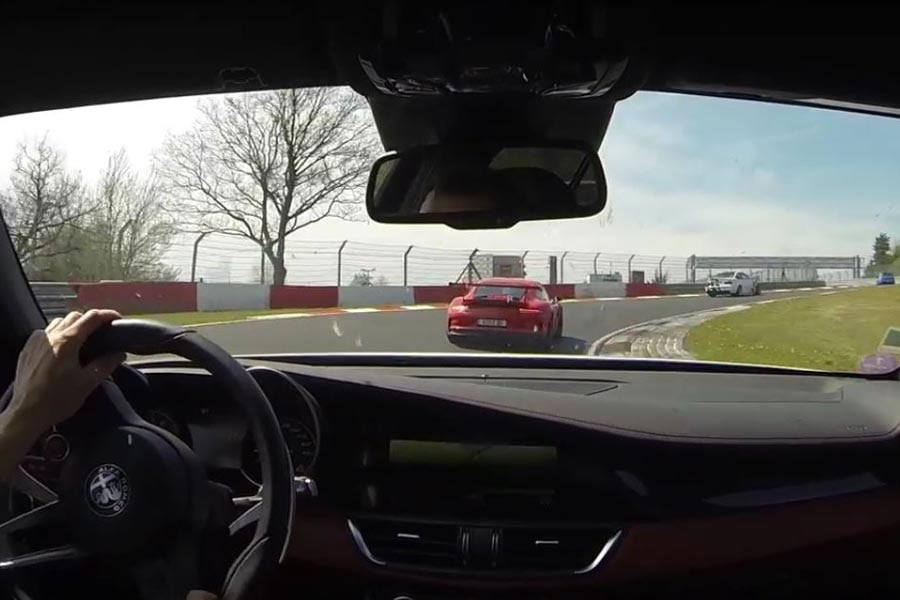 Giulia Quadrifoglio προσπερνά τα πάντα εκτός από… Porsche 911 GT3 RS (+video)