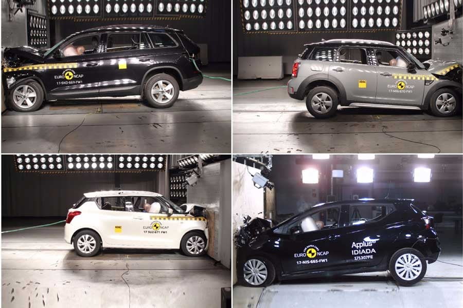 Νέα crash tests για Nissan Micra, Suzuki Swift, Skoda Kodiaq και MINI Countryman (+videos)