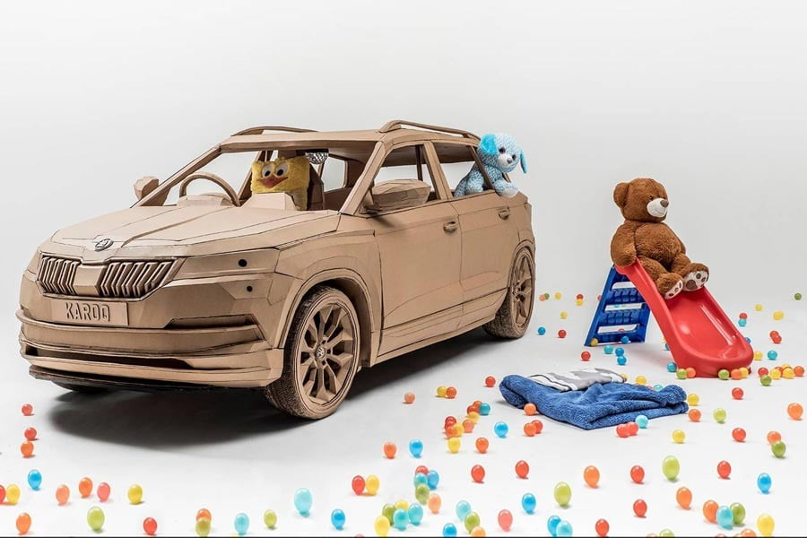 Παιδικό Skoda Karoq κανονικών διαστάσεων από χαρτόνι (+video)