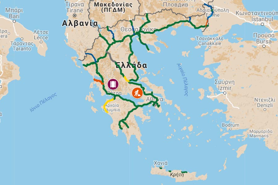 Οι αυτοκινητόδρομοι της Ελλάδας live στην οθόνη σας