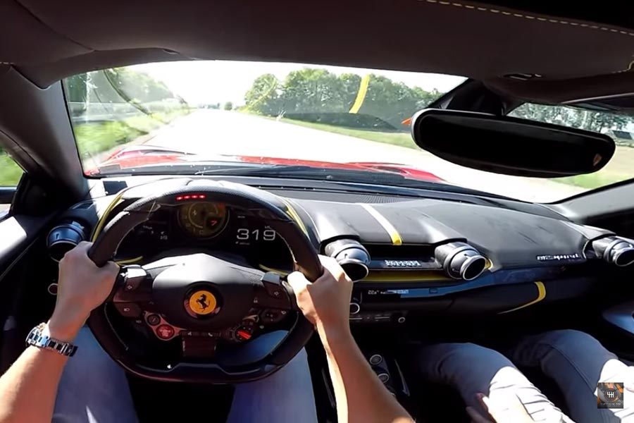 Ferrari 812 Superfast 800 PS «πετάει» στην εθνική (+video)