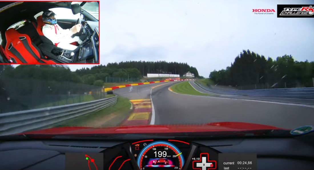 To video του Honda Civic Type R από το ρεκόρ στο Spa-Francorchamps