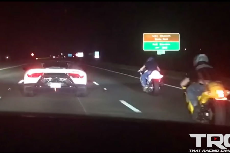 Lambo 1.400 ίππων «αγοράζει χωράφι» σε κόντρα με Hayabusa (+video)