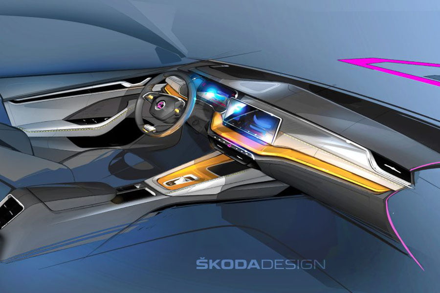 Με πρωτιές το εσωτερικό της νέας Skoda Octavia