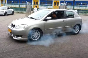 toyota corolla t sport burnout