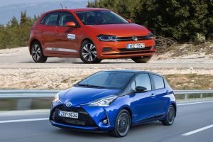 VW Polo TGI VS Toyota Yaris Hybrid 900×600