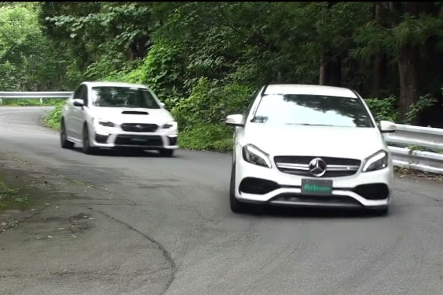 Η AMG A 45 «αδειάζει» το WRX STI (+video)