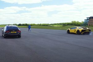 audi rs7 vs aventador sv