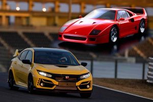 civic type r vs f40
