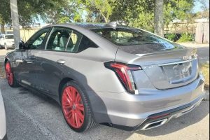 cadillac ct5 on transport wheels 2