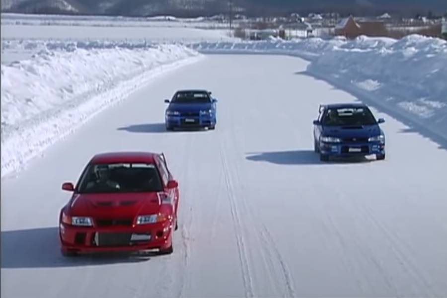 Evo 6 TME, Impreza STI και Skyline λιώνουν τα χιόνια