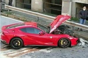 ferrari car wash wreck