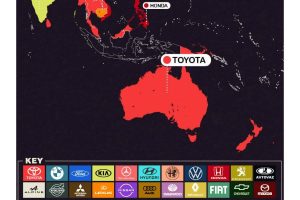 google search map australia and oceania