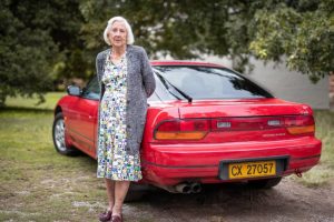 87 year old woman with nissan 200sx 14