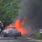 ferrari f40 in flames 2