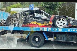 ferrari f40 in flames 3