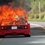 ferrari f40 in flames 4