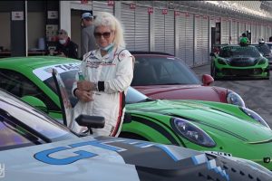 grandma in porsche 911 gt3 rs at monza